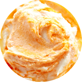 Сливочное мороженное с апельсиновым джемом и цитрусовой стружкой